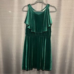 GB Girls Dark Green Velvet Sleeveless‎ Dress NWT Size XL